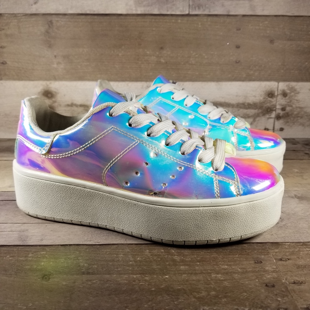 J. Adams Rainbow Platform Sneakers | Size 7